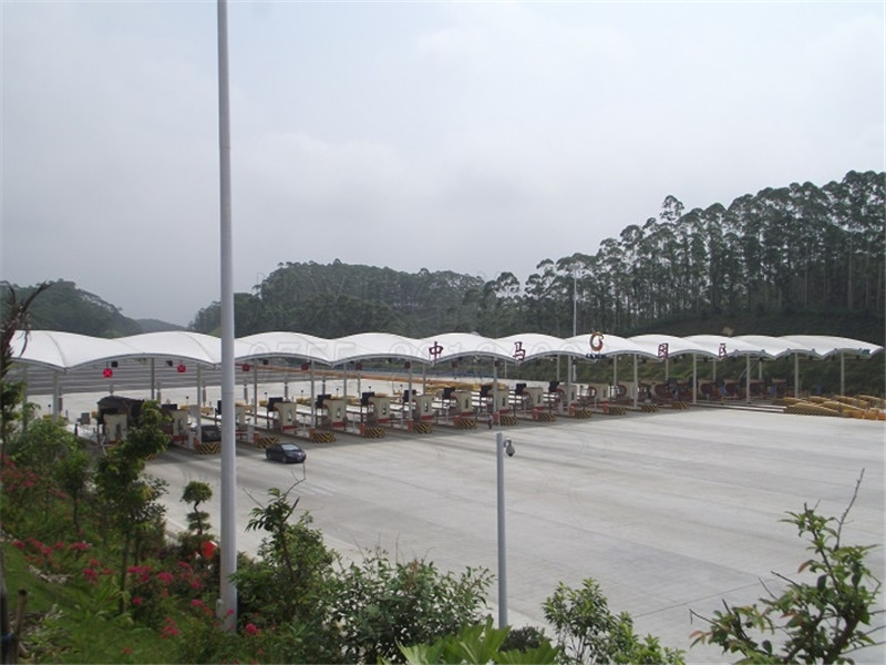 廣西膜結(jié)構(gòu)中馬多車(chē)道收費(fèi)站雨棚